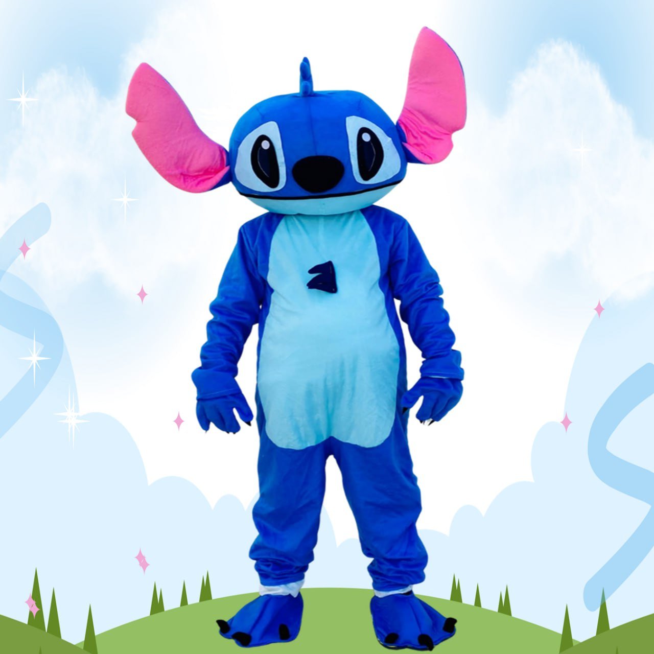 تأجير شخصية ستيتش الكرتونية من ديزني للحفلات وأعياد الميلاد في قطر مع نيو مارينا
