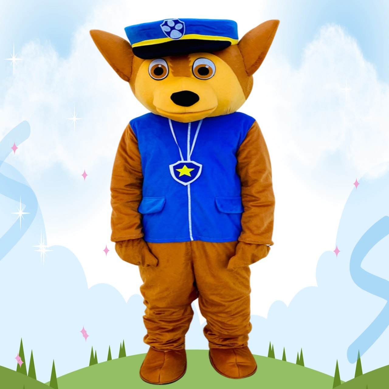 تأجير شخصية تشيس من باو باترول في قطر | شخصية كرتونية لحفلات أعياد الميلاد | نيو مارينا